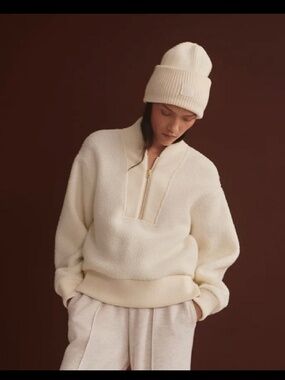 Varley- Mumford Half-Zip Fleece- egret